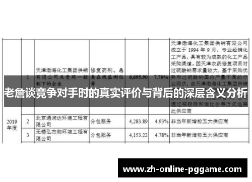 老詹谈竞争对手时的真实评价与背后的深层含义分析